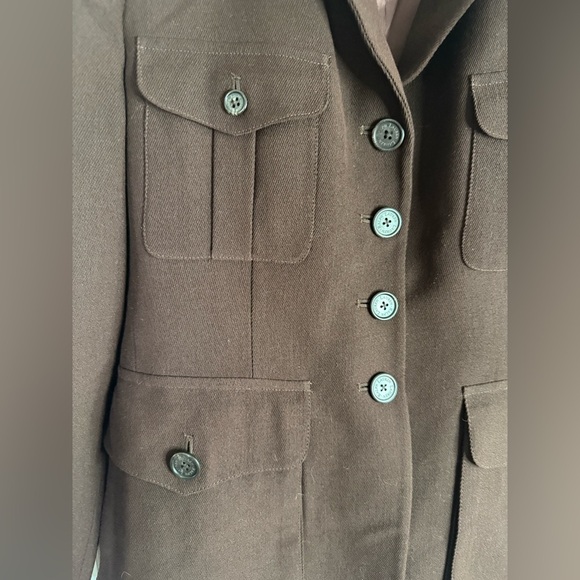 Lauren Ralph Lauren Women’s Petite Brown Wool Blazer Jacket - Size 6P - Picture 2 of 7